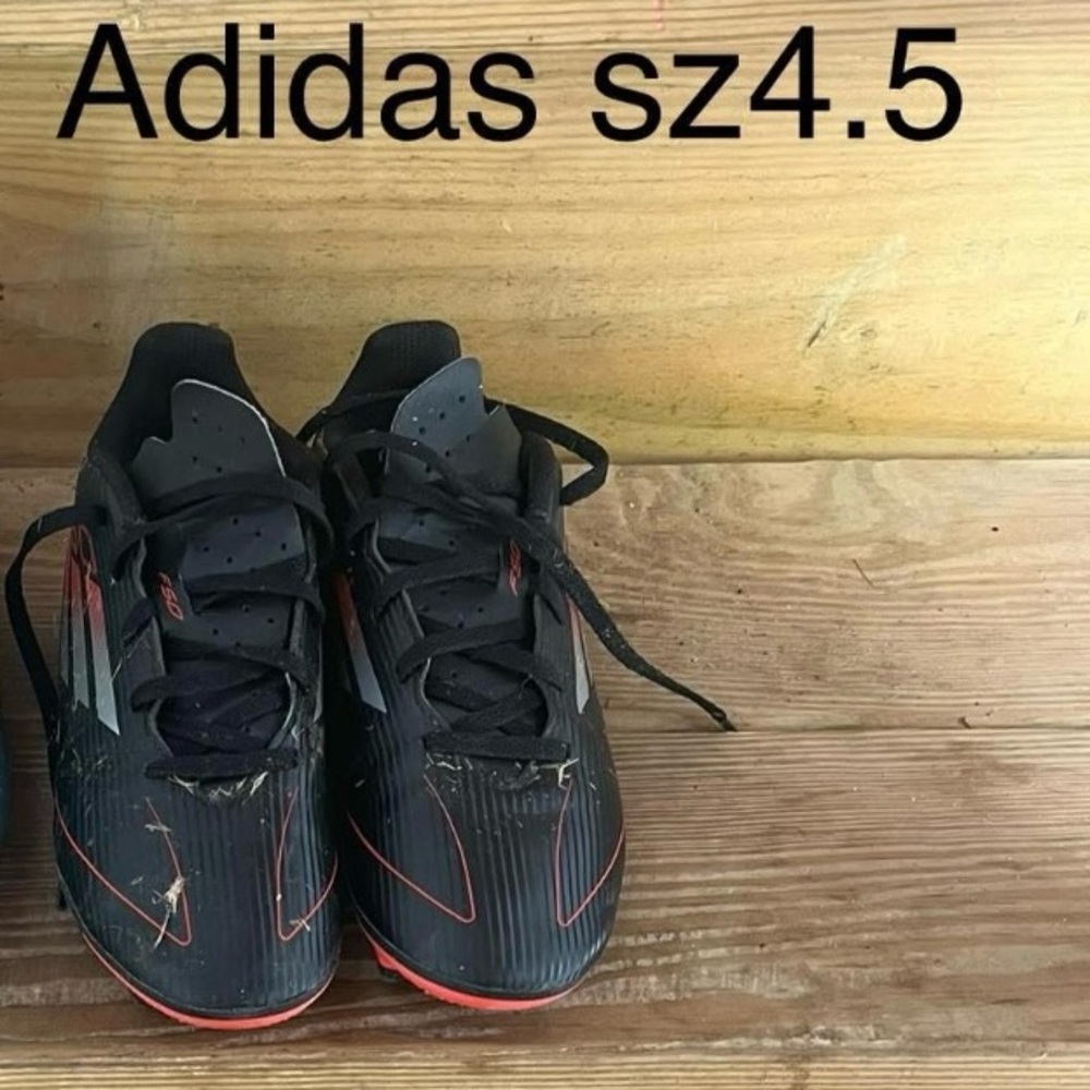 Adidas Black and Red F50Club soccer Cleat